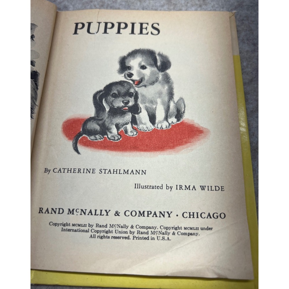 Rand McNally Puppies Junior Elf Book Kids Vintage 1952 8037 - Picture 6 of 7